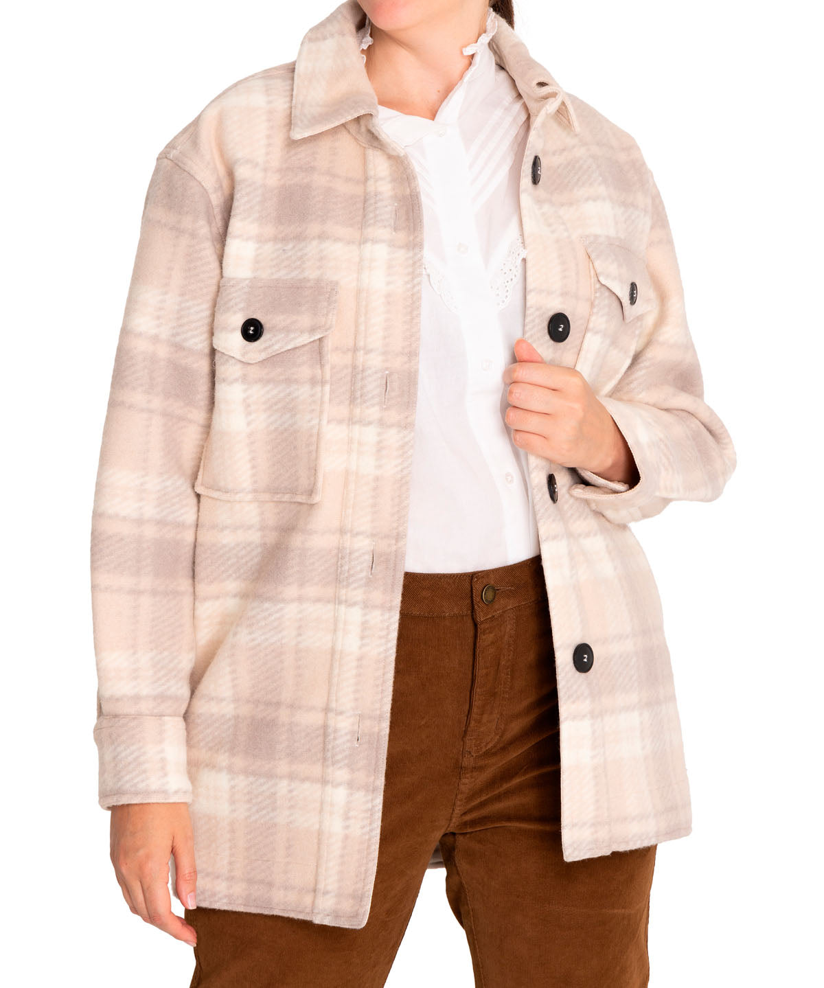 Chaqueta Lana Mujer Begonia Beige/Crudo Rockford