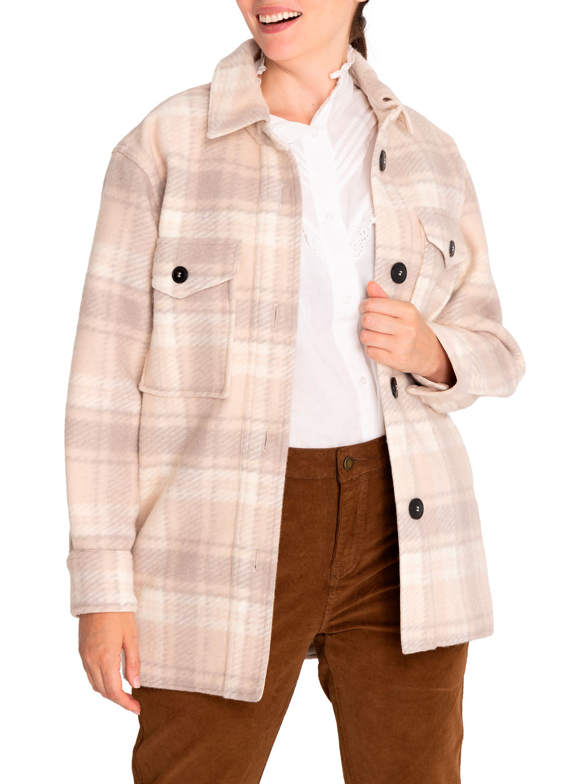 Chaqueta Lana Mujer Begonia Beige/Crudo Rockford