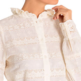 Blusa Algodón Orgánico Mujer Lucía Blanco Rockford