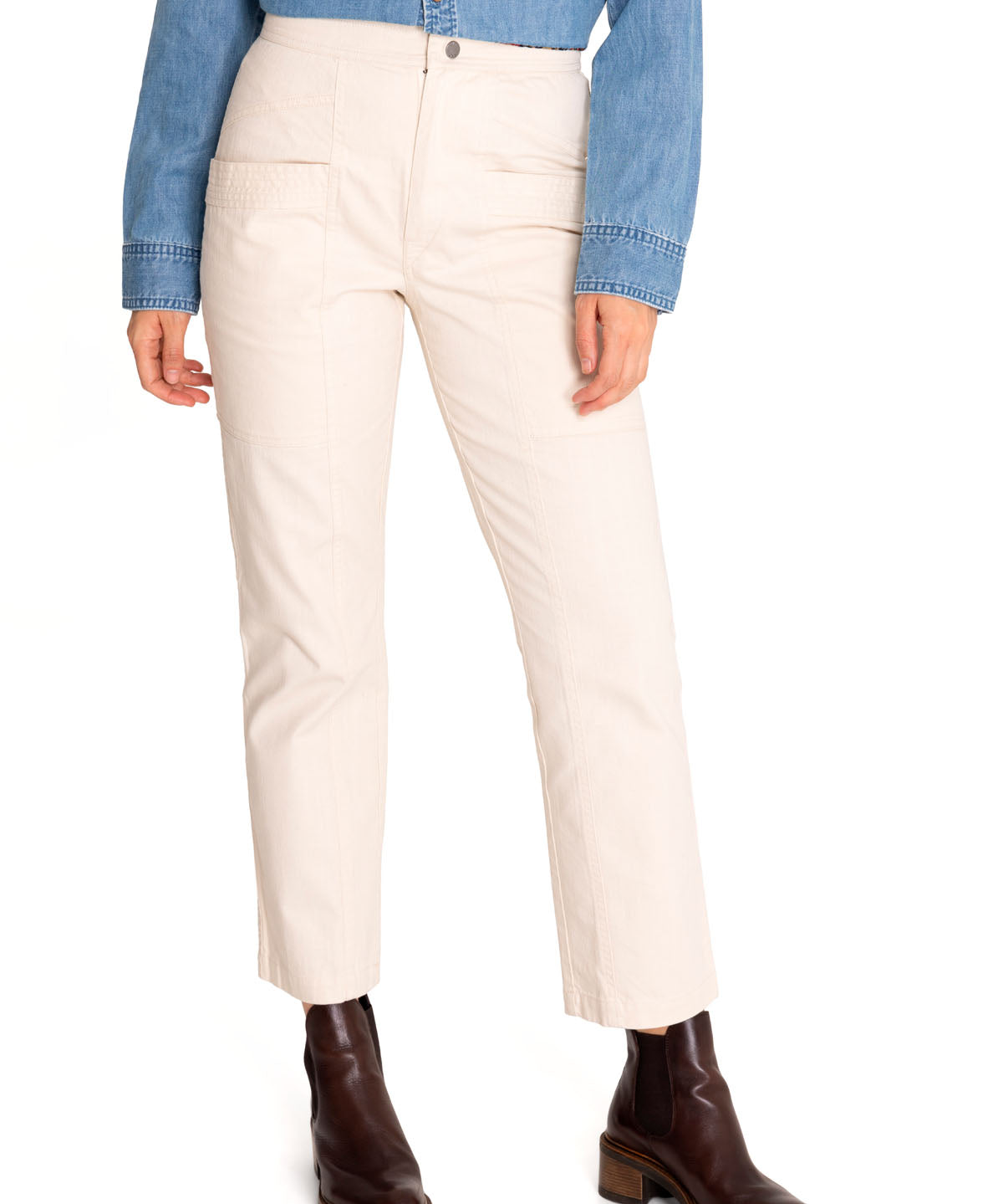 Pantalón Algodón Orgánico Mujer Isis Blanco Rockford