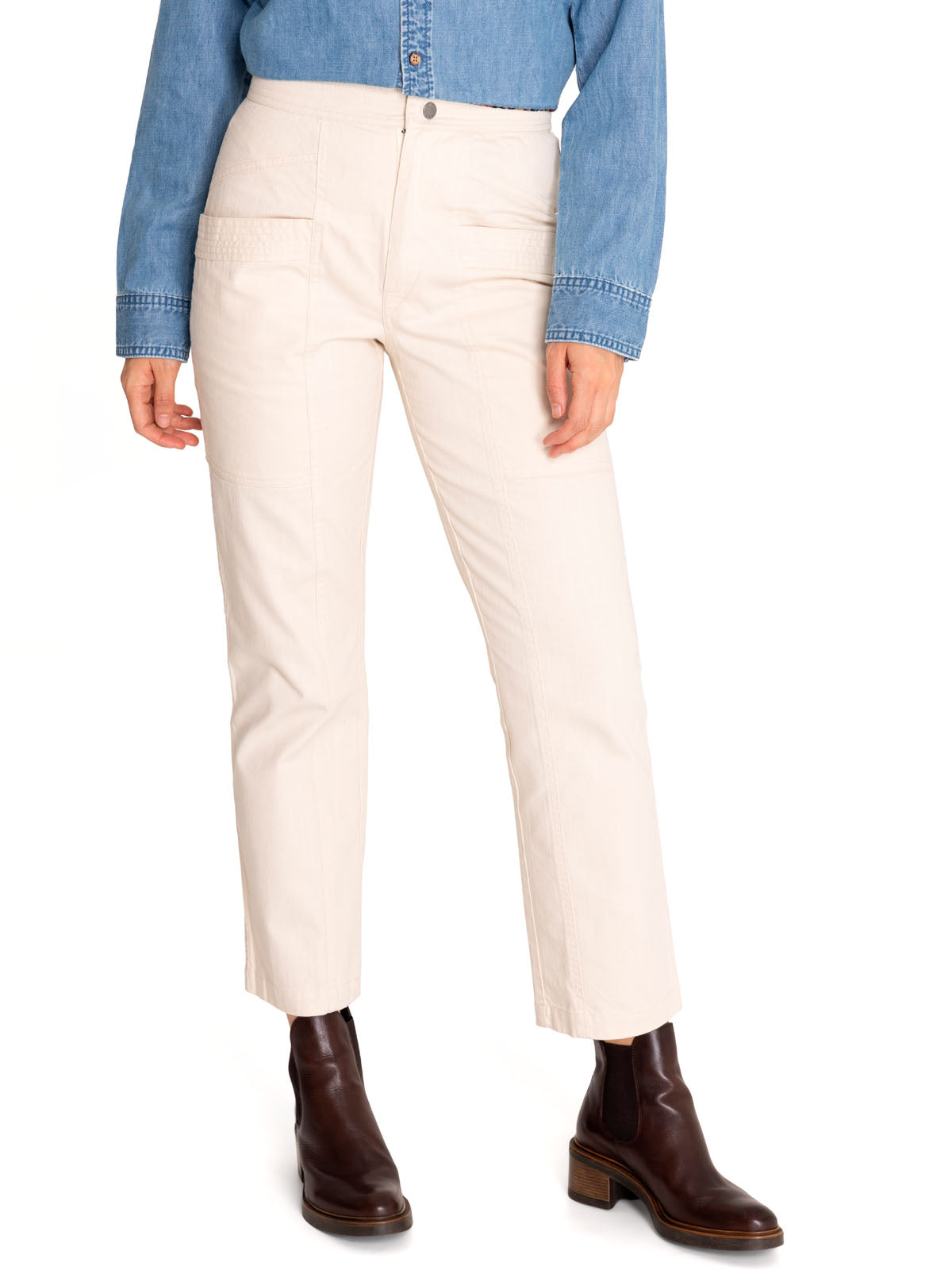 Pantalón Algodón Orgánico Mujer Isis Blanco Rockford