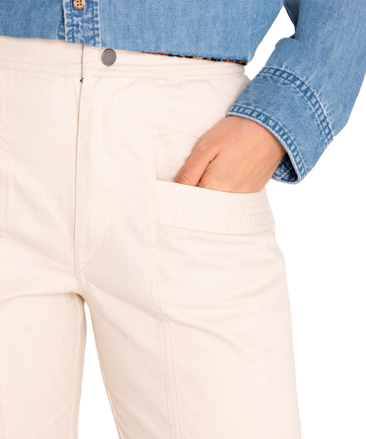 Pantalón Algodón Orgánico Mujer Isis Blanco Rockford