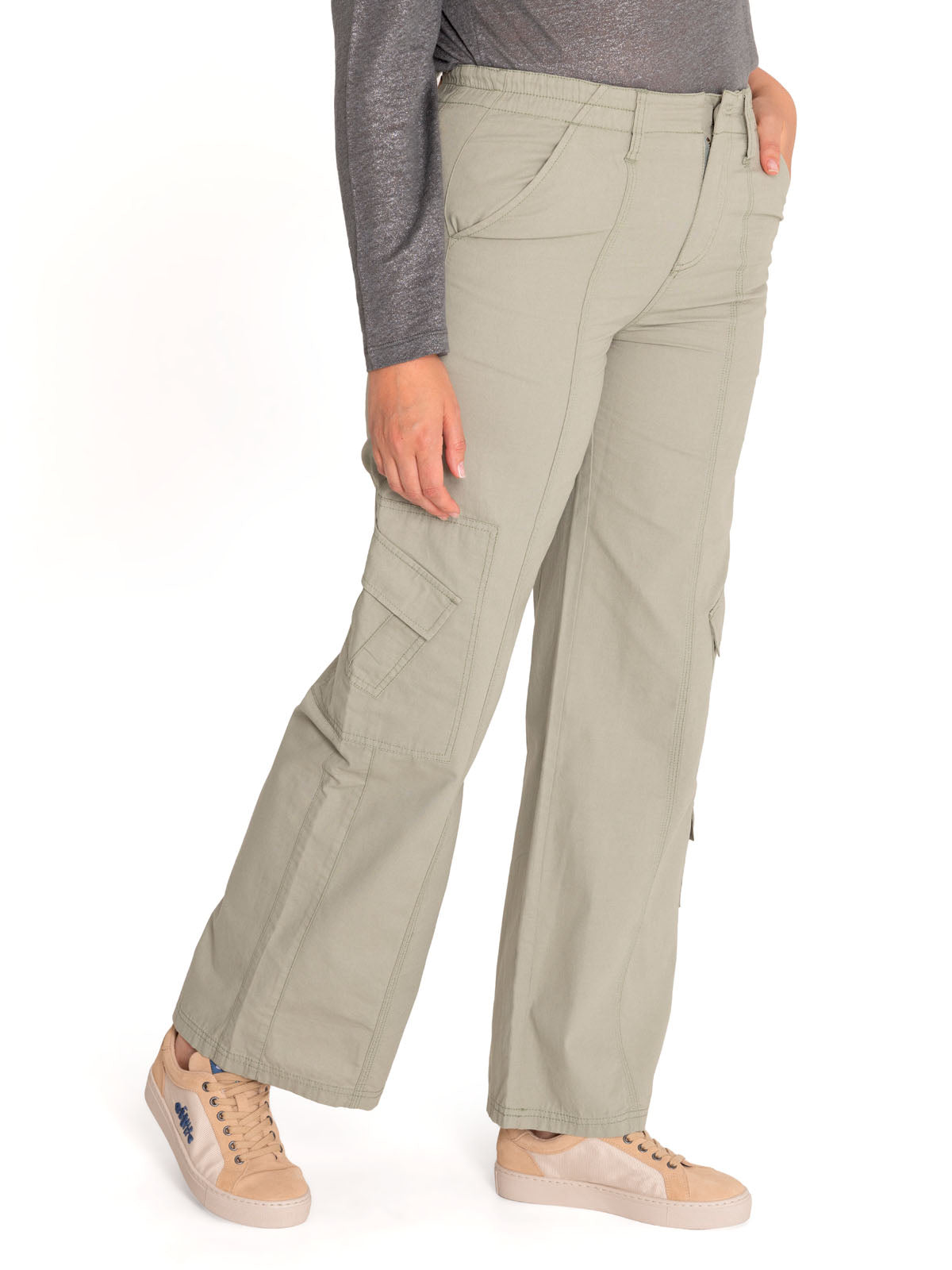 Pantalón Algodón Orgánico Mujer Adria Verde Rockford