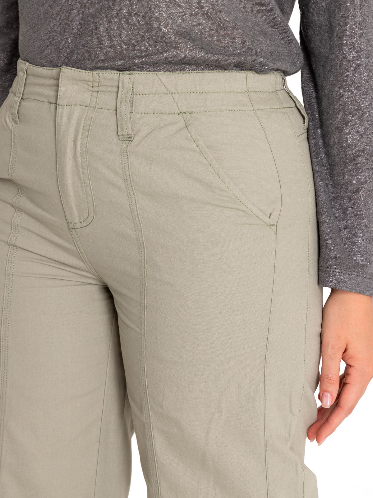 Pantalón Algodón Orgánico Mujer Adria Verde Rockford