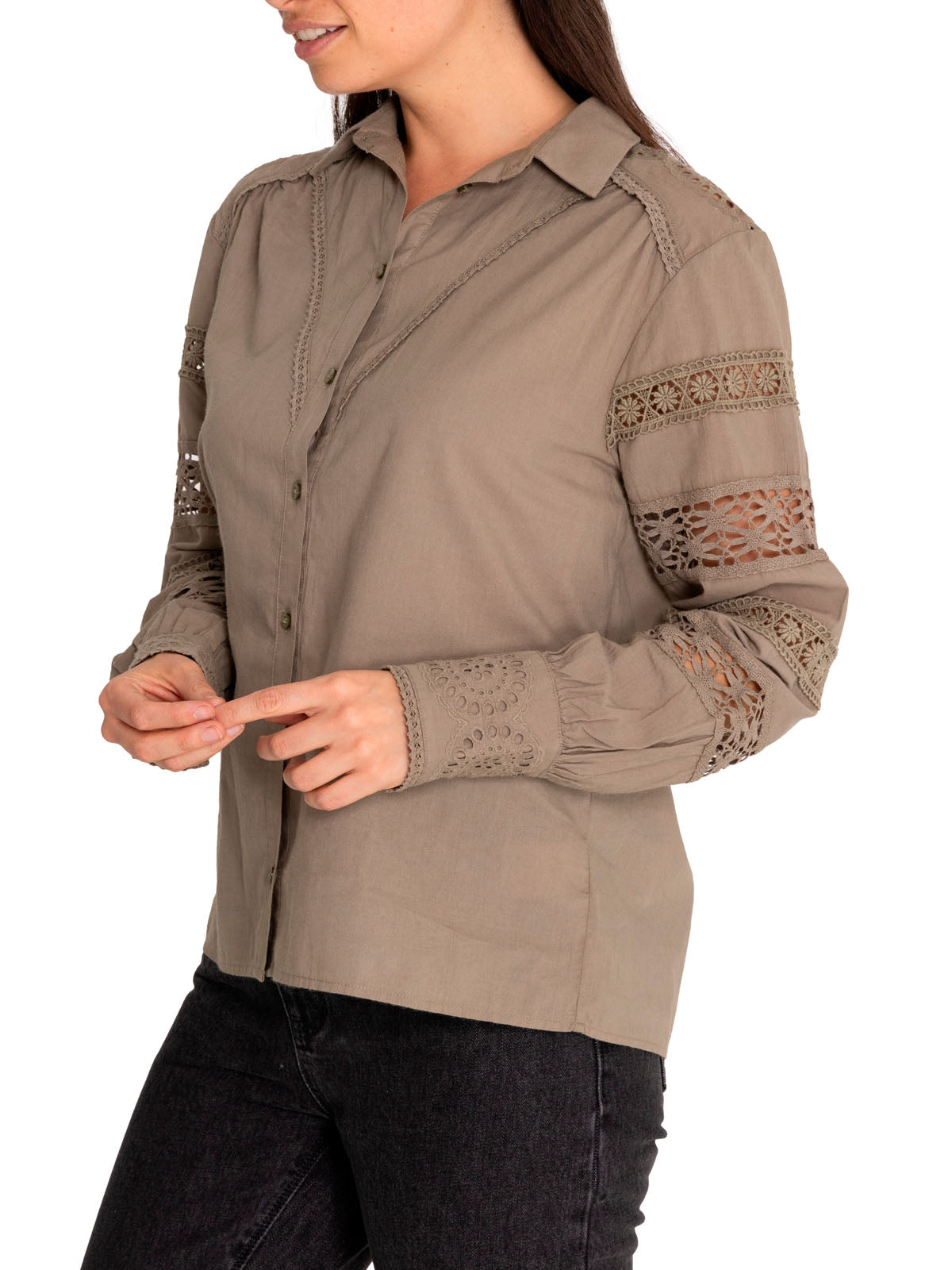 Blusa Algodón Orgánico Mujer Alba Verde Rockford