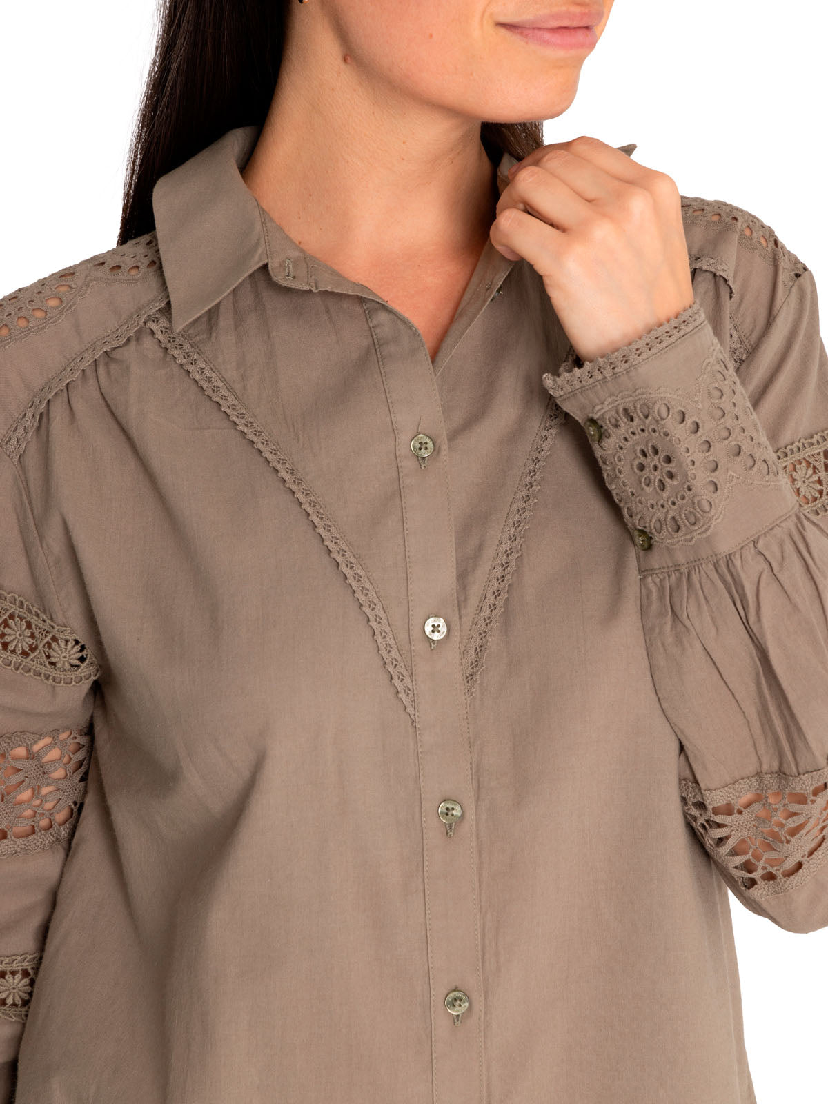 Blusa Algodón Orgánico Mujer Alba Verde Rockford