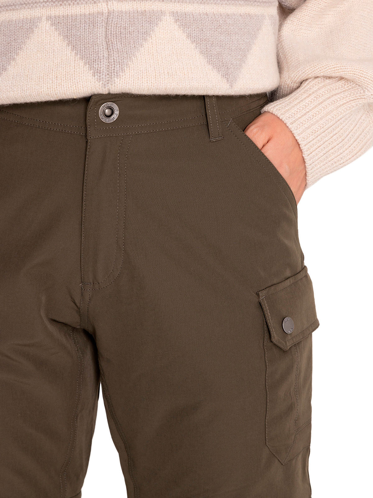 Pantalón Fibras Recicladas Mujer Desmontable Verde Rockford