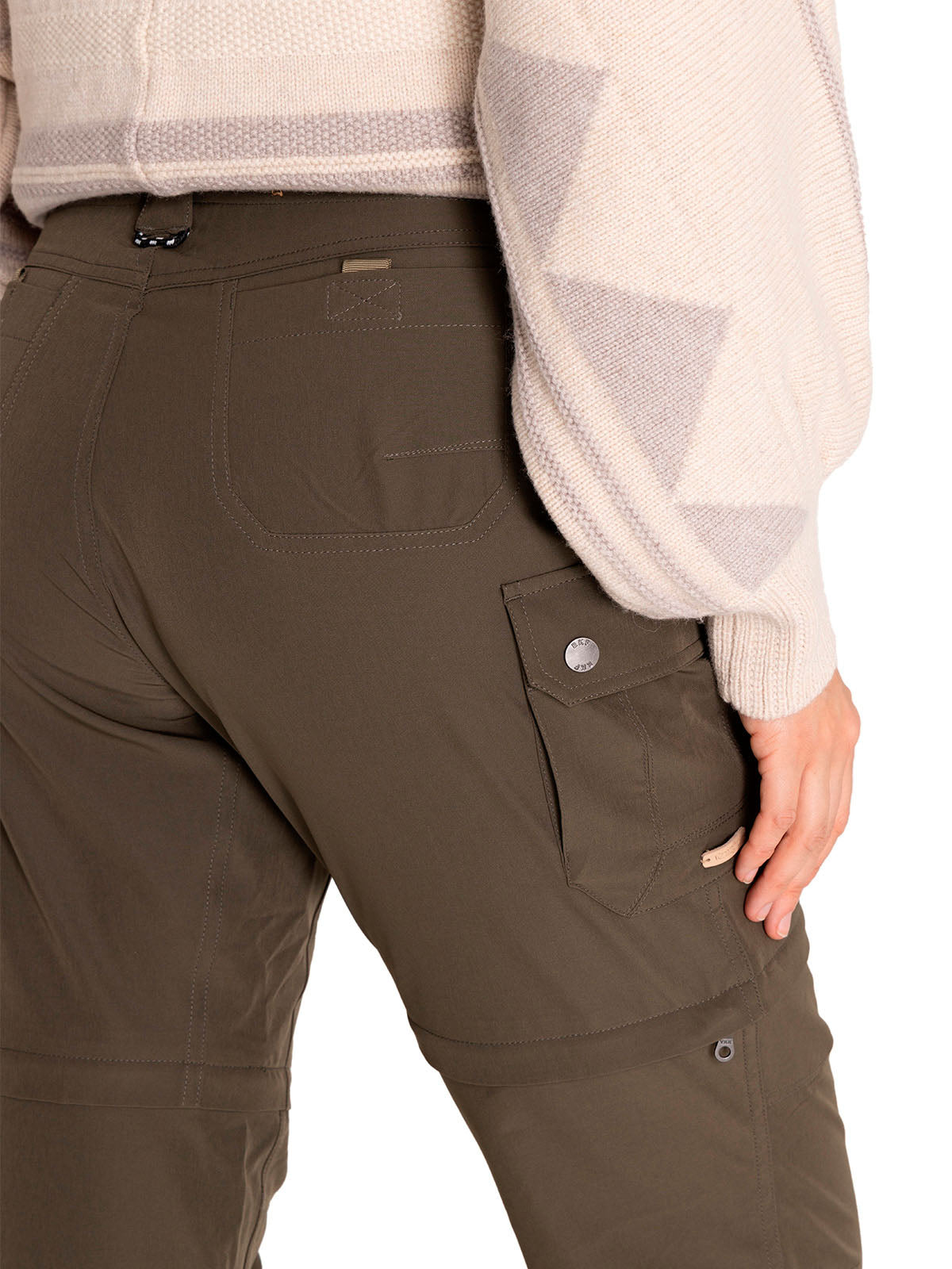 Pantalón Fibras Recicladas Mujer Desmontable Verde Rockford