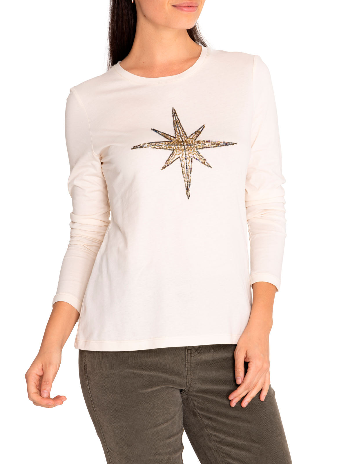 Polera Algodón Orgánico Mujer Stella Blanco Rockford