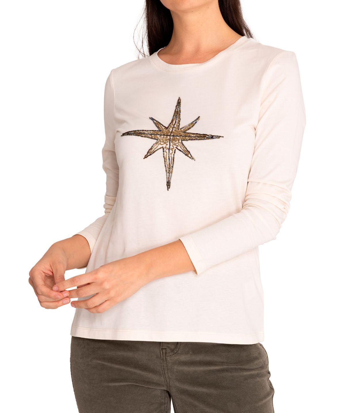 Polera Algodón Orgánico Mujer Stella Blanco Rockford