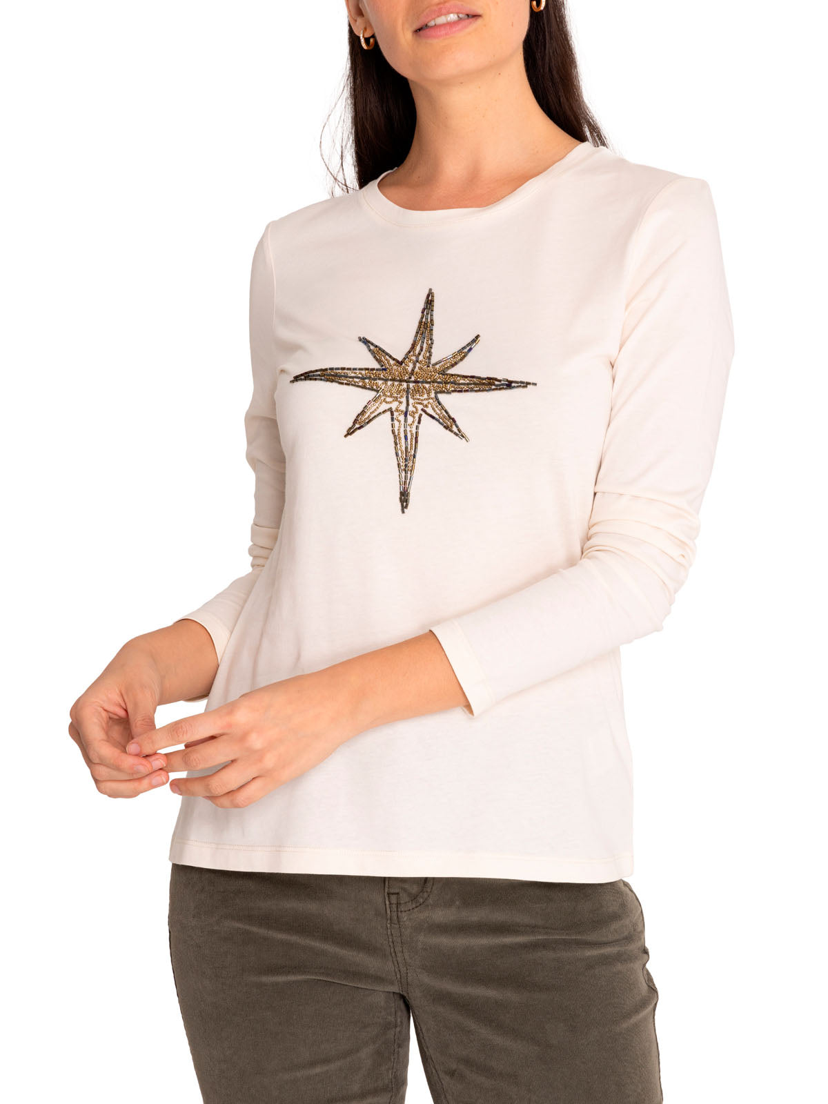 Polera Algodón Orgánico Mujer Stella Blanco Rockford