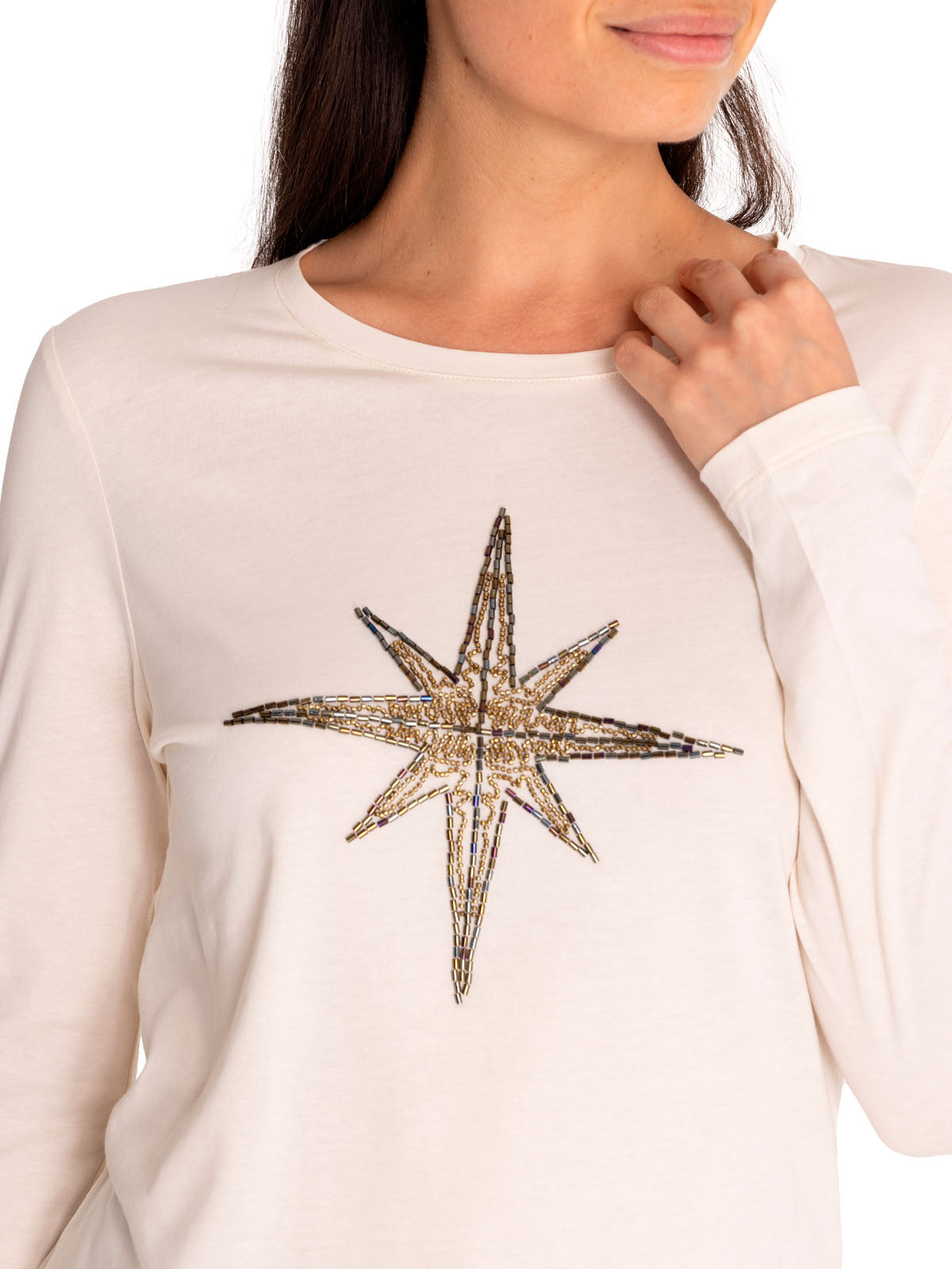 Polera Algodón Orgánico Mujer Stella Blanco Rockford