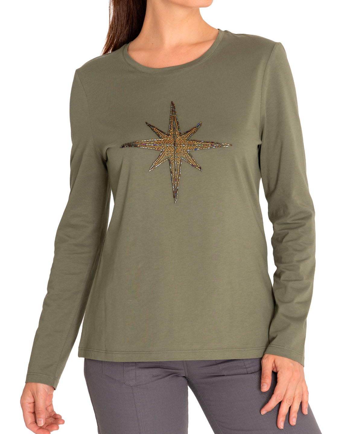 Polera Algodón Orgánico Mujer Stella Verde Rockford