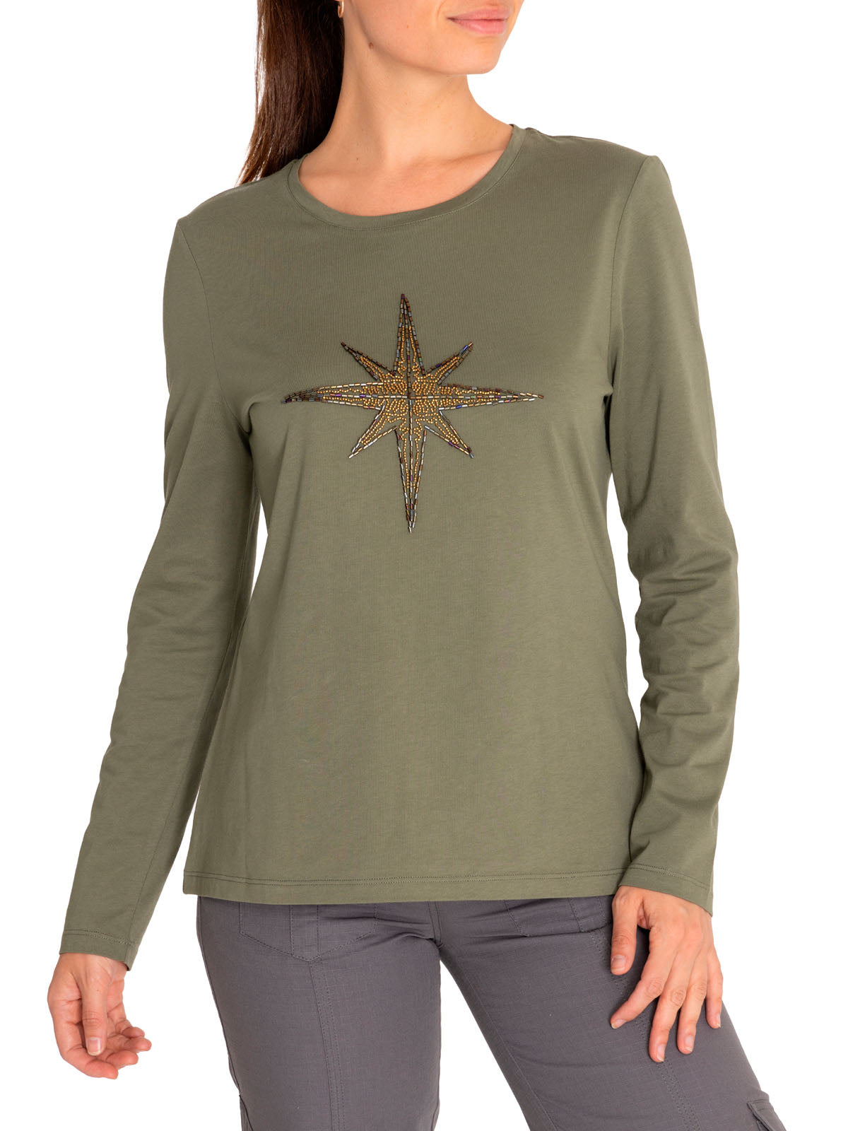 Polera Algodón Orgánico Mujer Stella Verde Rockford