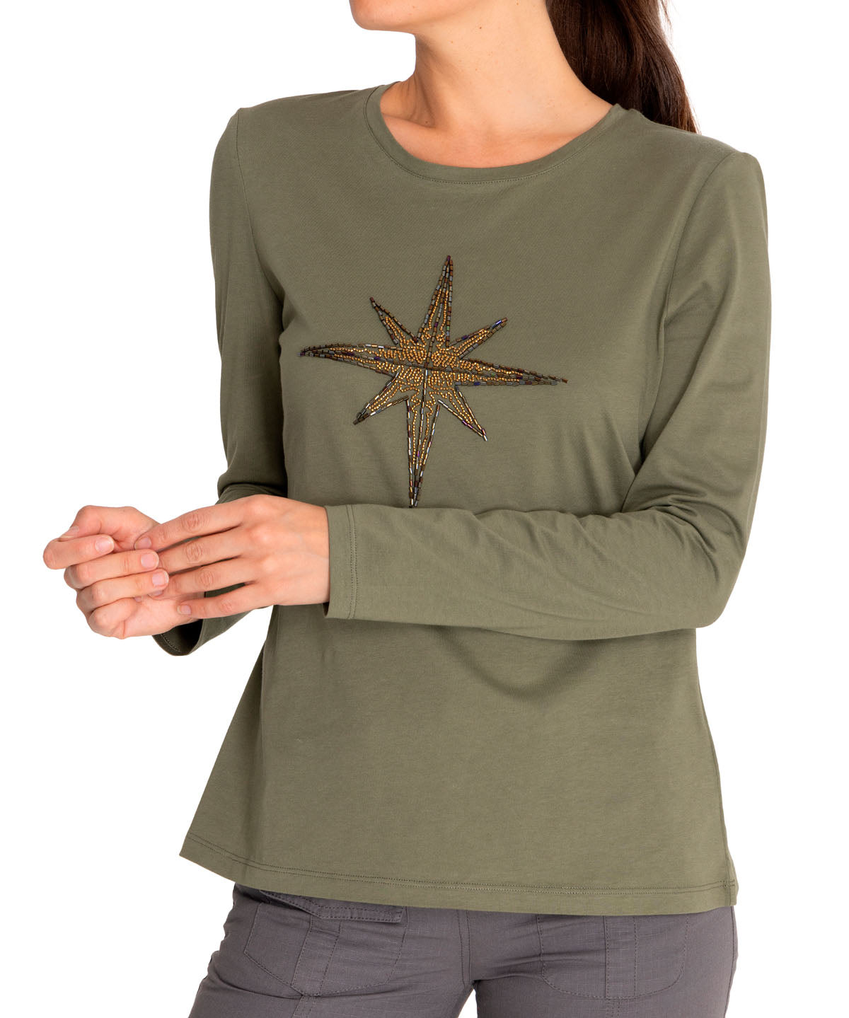 Polera Algodón Orgánico Mujer Stella Verde Rockford