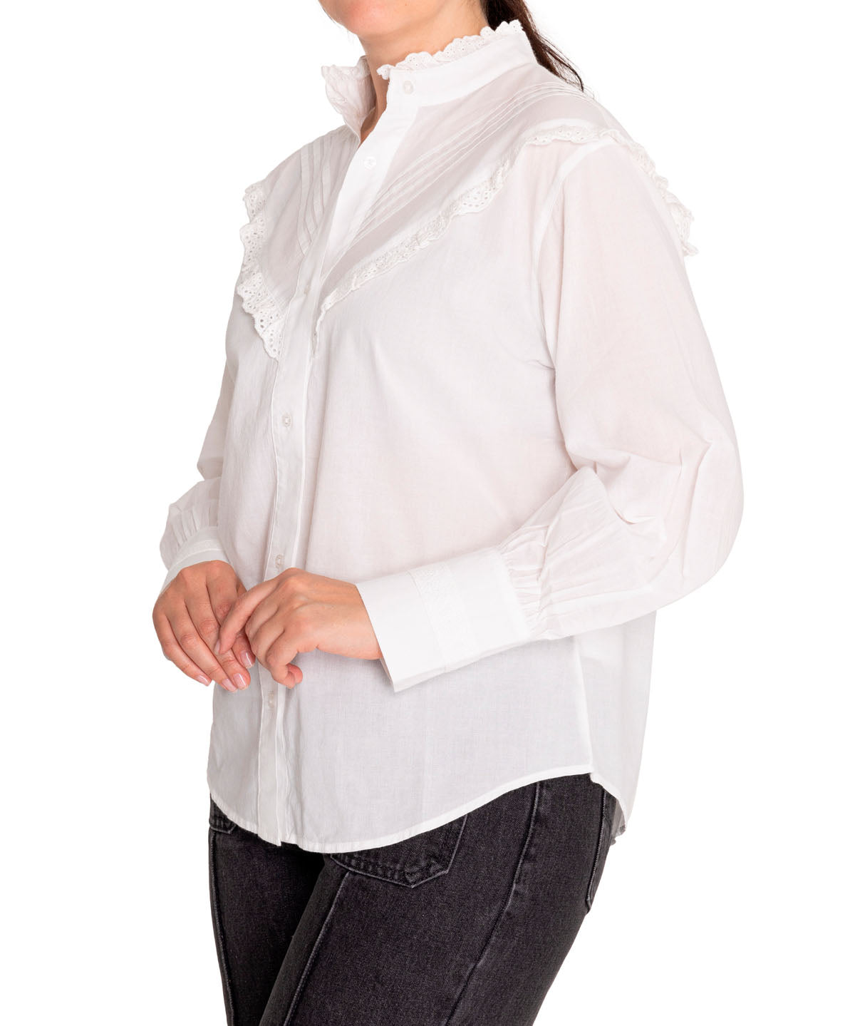 Blusa Algodón Orgánico Mujer Aitana Blanco Rockford