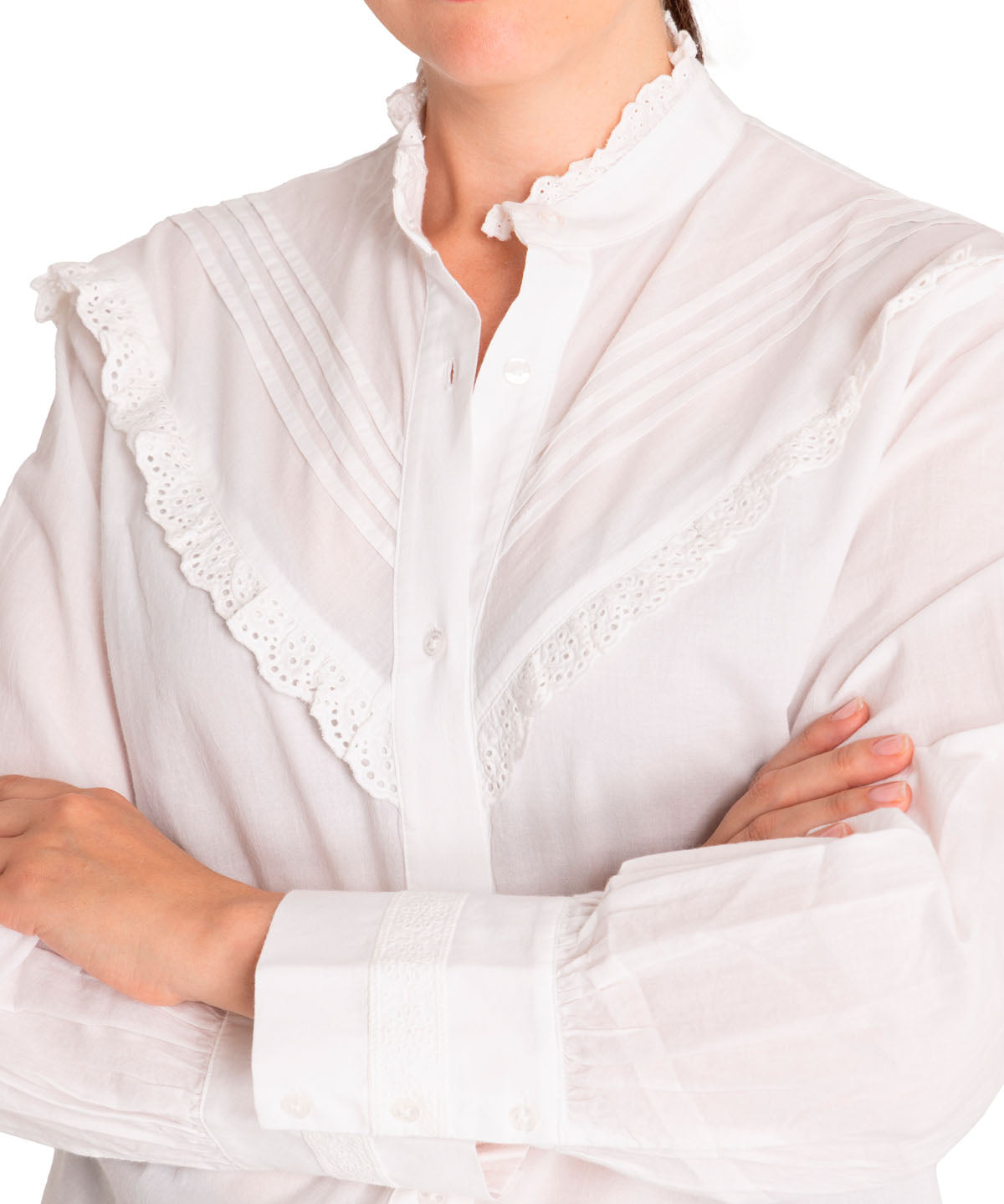 Blusa Algodón Orgánico Mujer Aitana Blanco Rockford