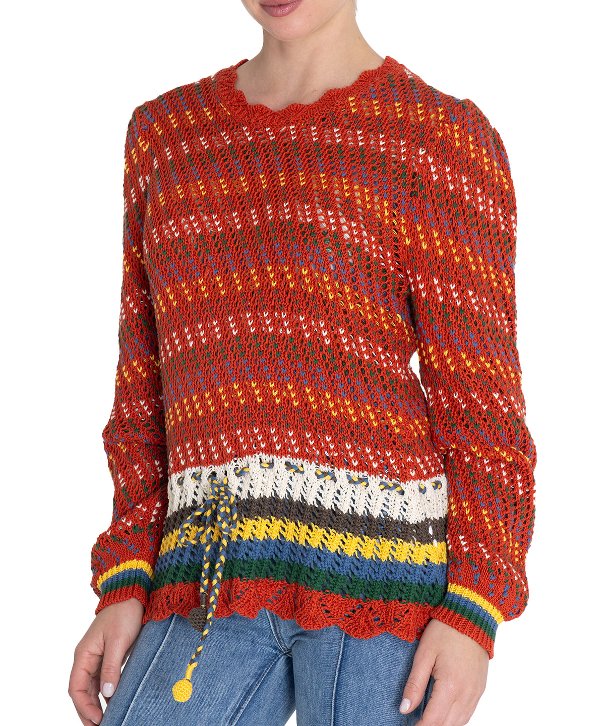 Sweater Algodón Orgánico Mujer Mirko Verde Rockford