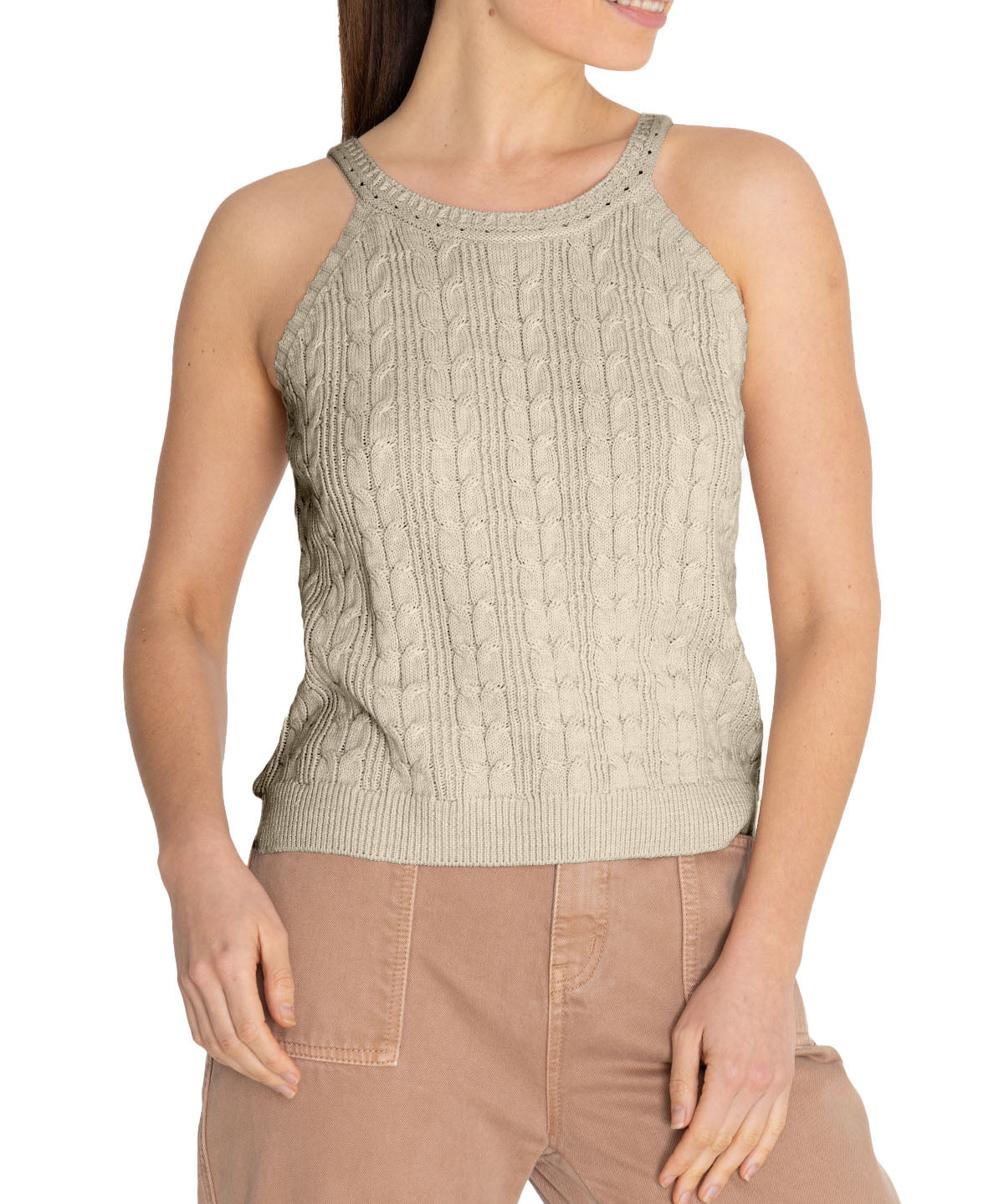 Polera Algodón Orgánico Mujer Samar Beige Rockford