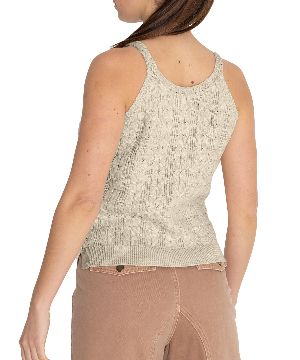 Polera Algodón Orgánico Mujer Samar Beige Rockford