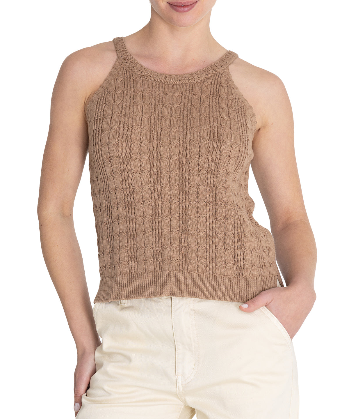 Polera Algodón Orgánico Mujer Samar Café Rockford