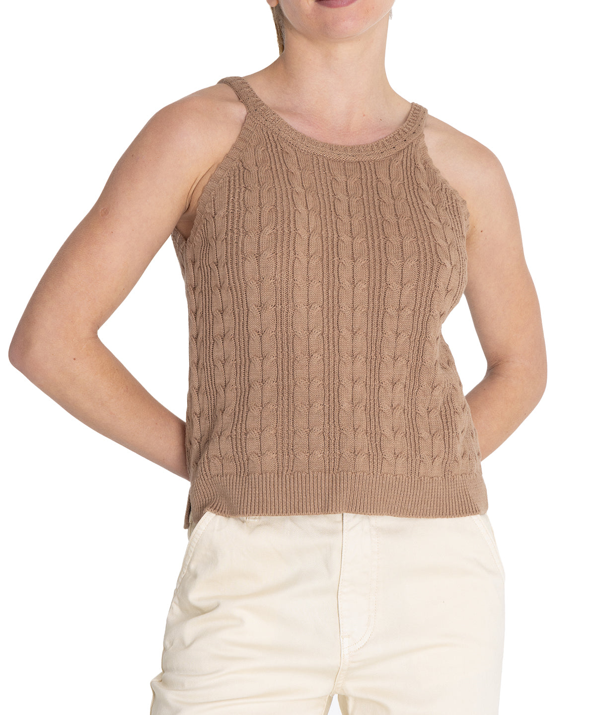 Polera Algodón Orgánico Mujer Samar Café Rockford