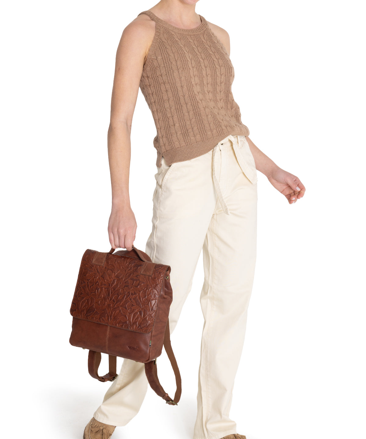 Polera Algodón Orgánico Mujer Samar Café Rockford