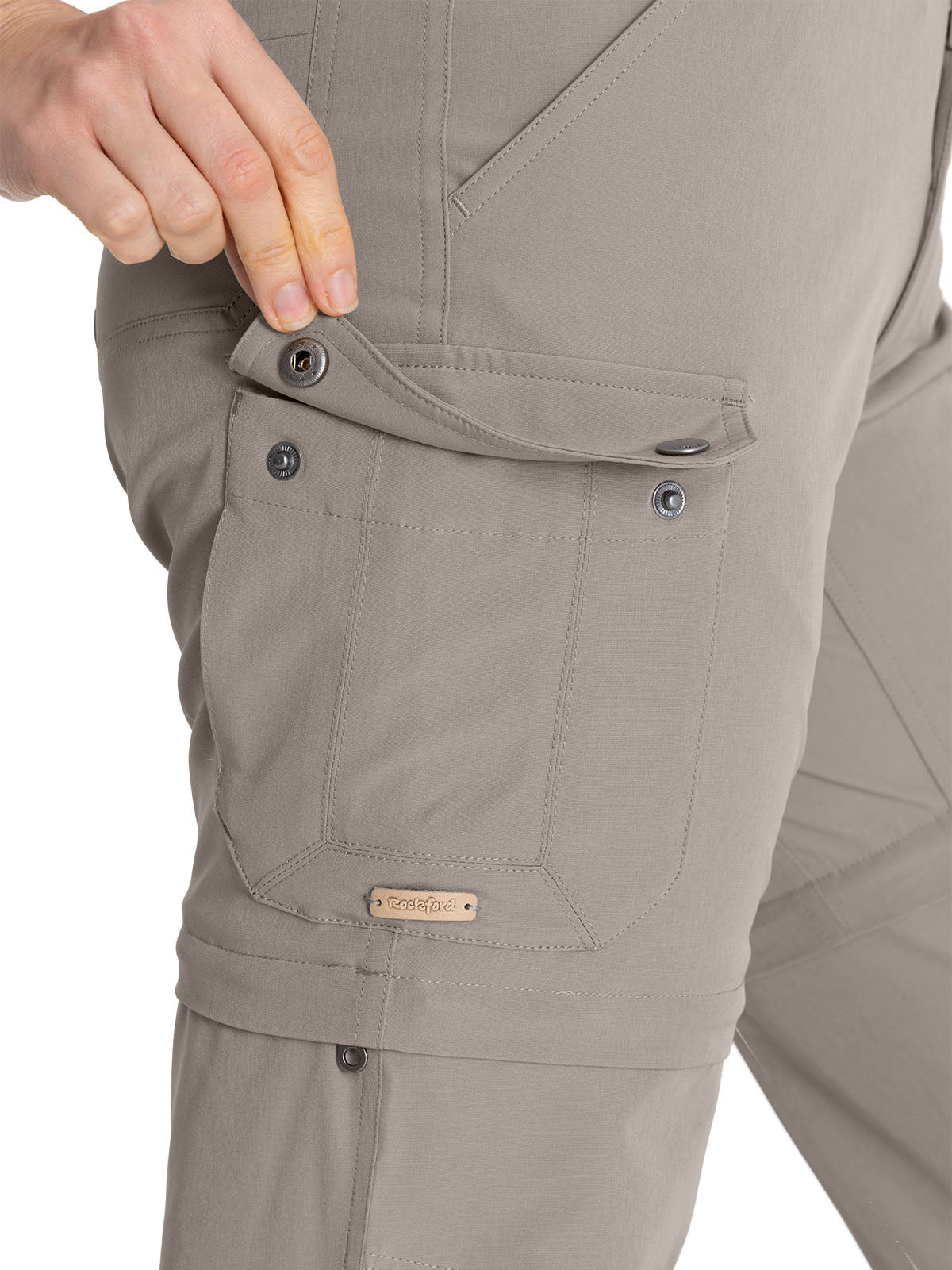 Pantalón Fibras Recicladas Mujer Desmontable Gris Rockford