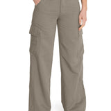 Pantalón Lino Orgánico Mujer Nimia Verde Rockford