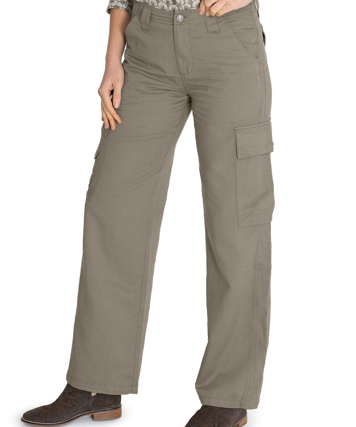 Pantalón Lino Orgánico Mujer Nimia Verde Rockford