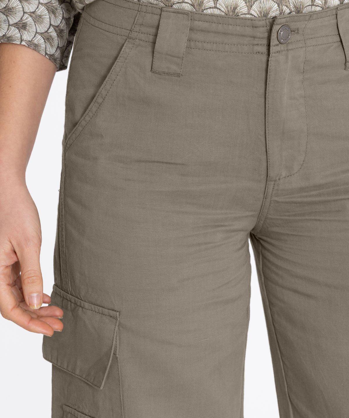 Pantalón Lino Orgánico Mujer Nimia Verde Rockford