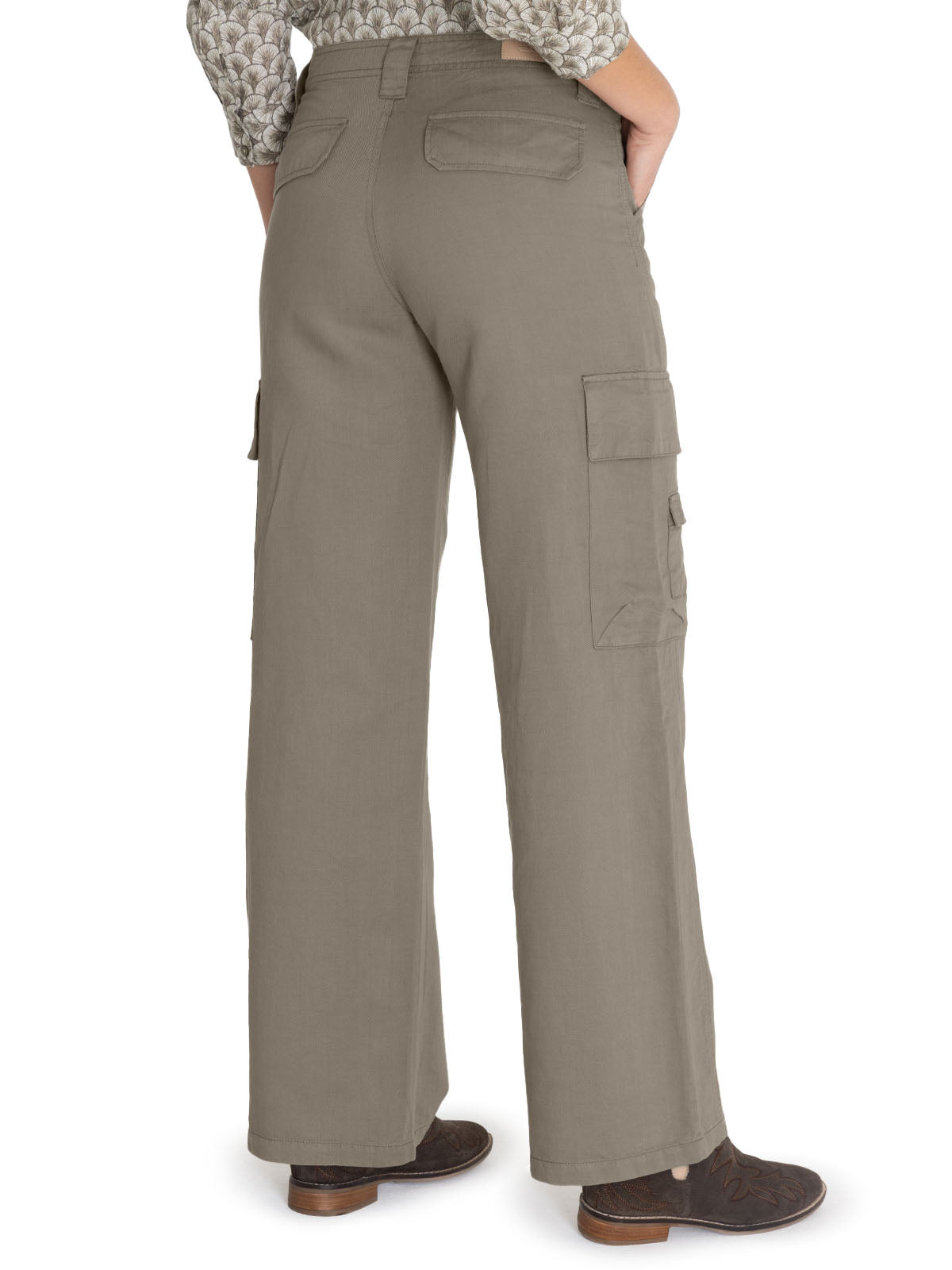 Pantalón Lino Orgánico Mujer Nimia Verde Rockford