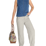 Pantalón Lino Orgánico Mujer Blake Beige Rockford