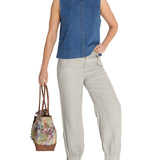 Pantalón Lino Orgánico Mujer Blake Beige Rockford