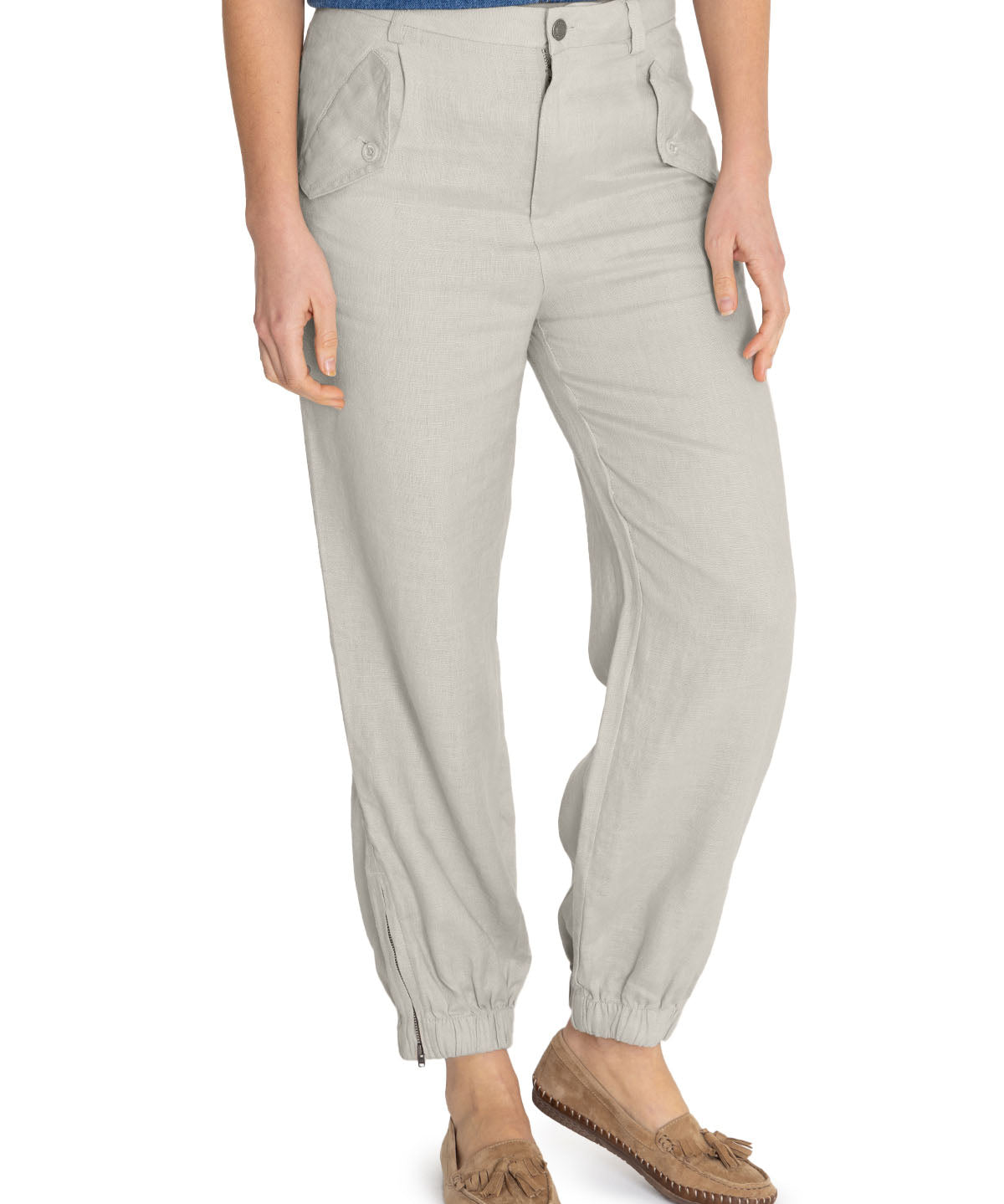 Pantalón Lino Orgánico Mujer Blake Beige Rockford