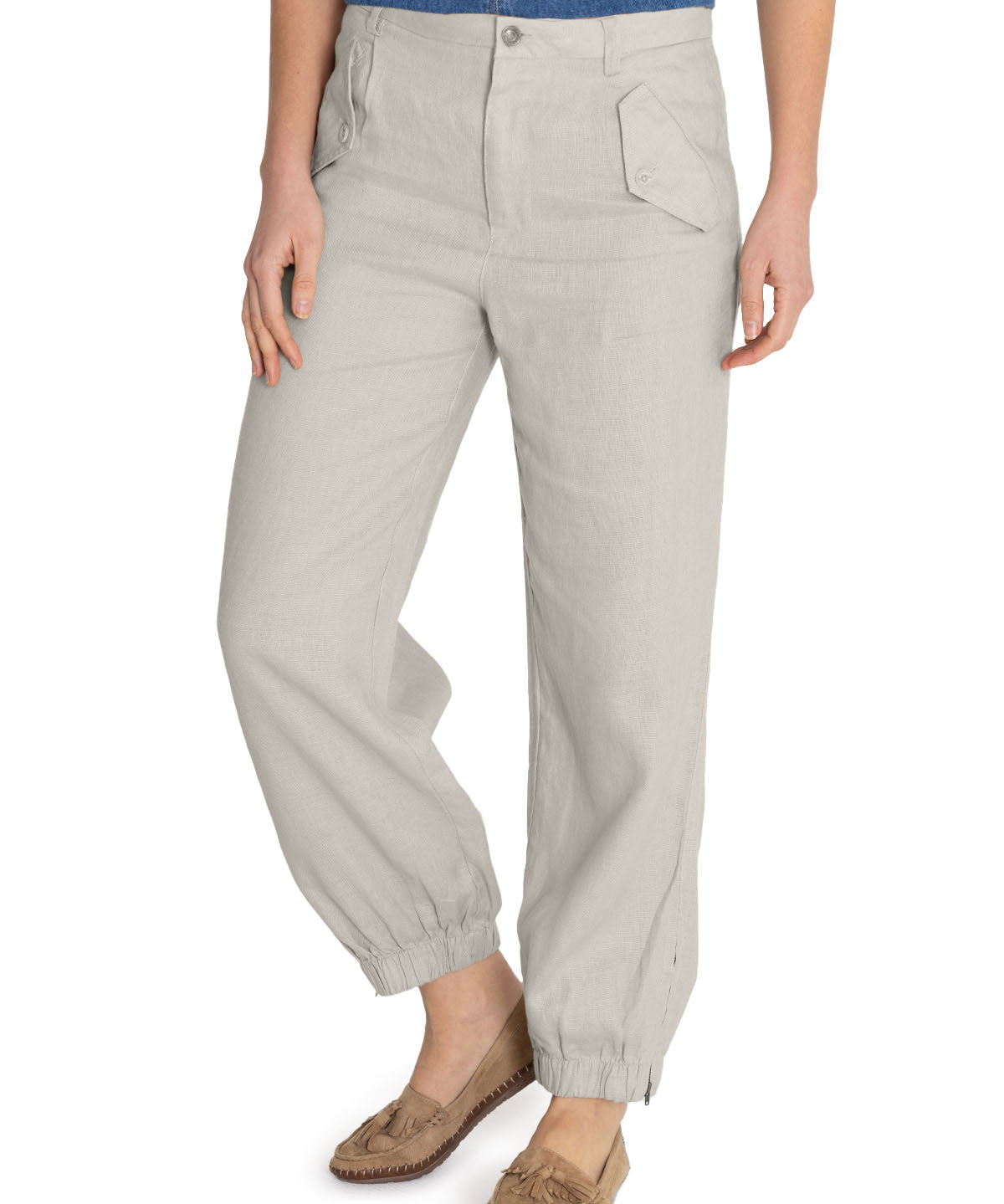 Pantalón Lino Orgánico Mujer Blake Beige Rockford