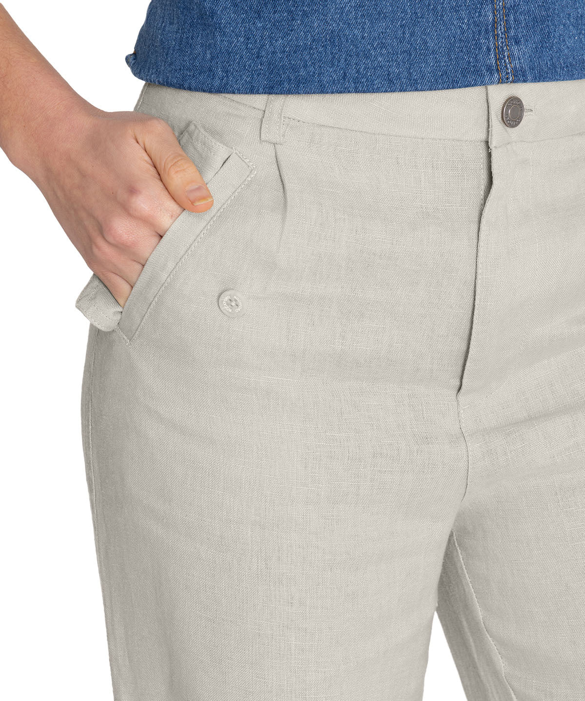 Pantalón Lino Orgánico Mujer Blake Beige Rockford