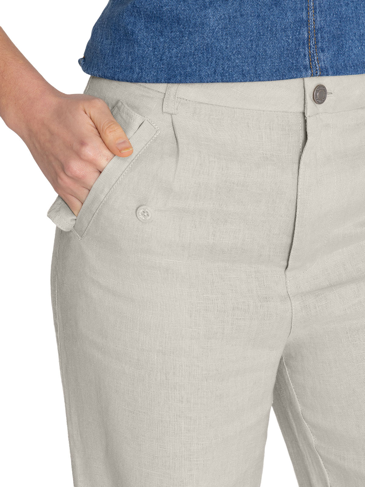 Pantalón Lino Orgánico Mujer Blake Beige Rockford