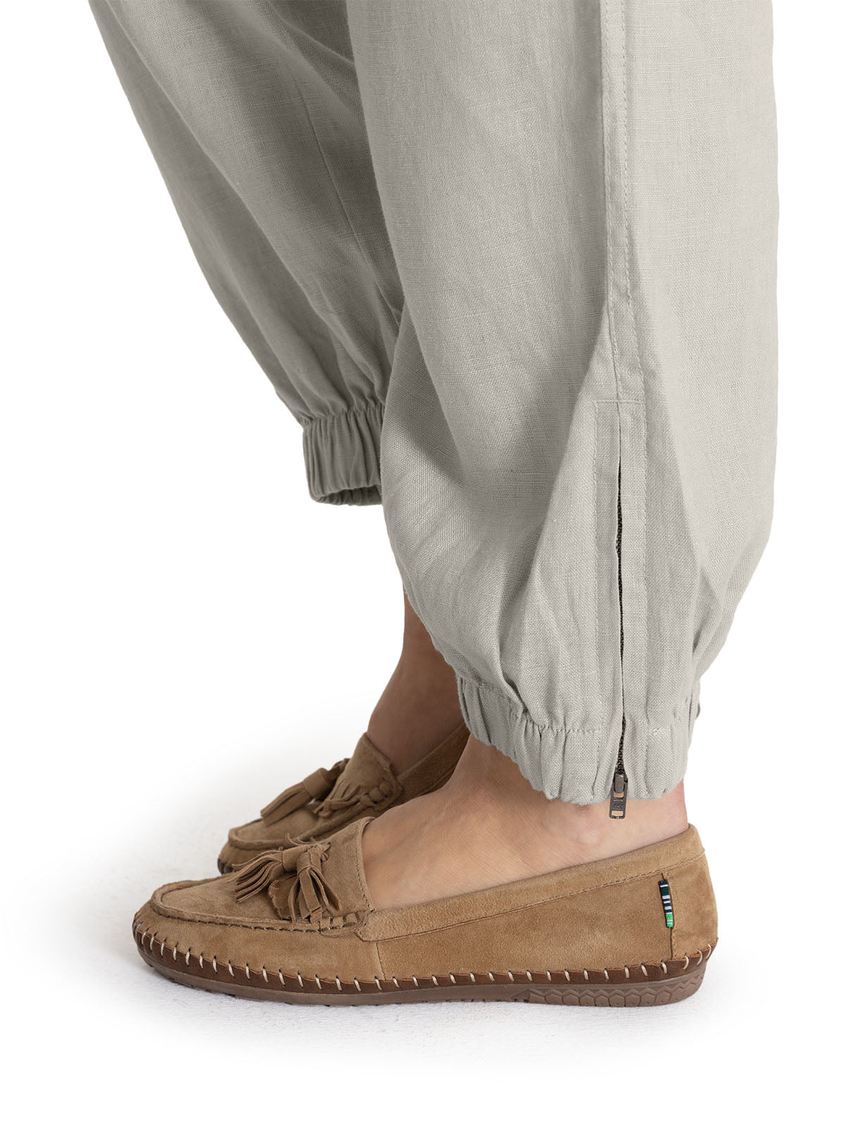 Pantalón Lino Orgánico Mujer Blake Beige Rockford