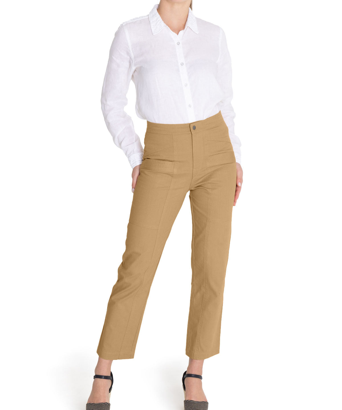 Pantalón Algodón Orgánico Mujer Isis Amarillo Rockford