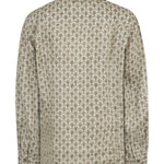 Blusa Lino Orgánico Mujer Lirioprint Verde Musgo Rockford