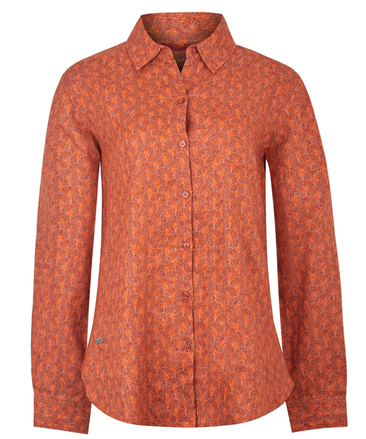 Blusa Lino Orgánico Mujer Lirioprint Burdeo Rockford