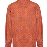 Blusa Lino Orgánico Mujer Lirioprint Burdeo Rockford