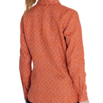 Blusa Lino Orgánico Mujer Lirioprint Burdeo Rockford