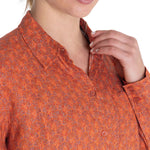 Blusa Lino Orgánico Mujer Lirioprint Burdeo Rockford