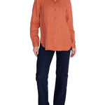 Blusa Lino Orgánico Mujer Lirioprint Burdeo Rockford