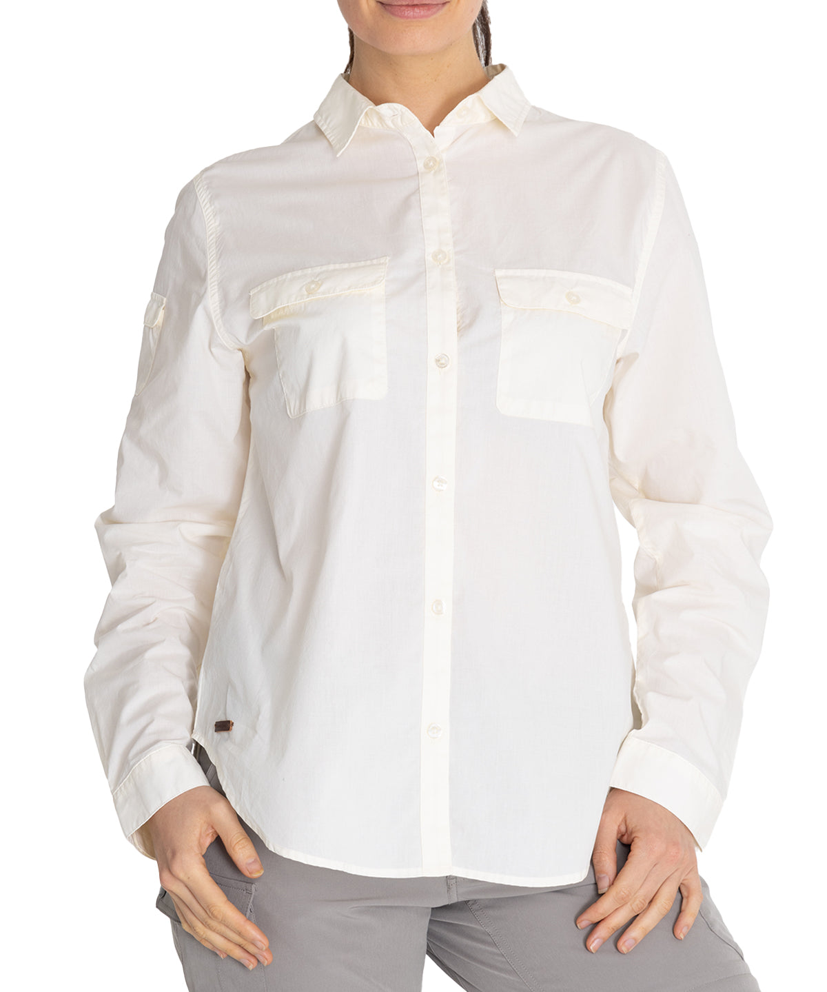 Blusa UPF Mujer Coop Crema Rockford