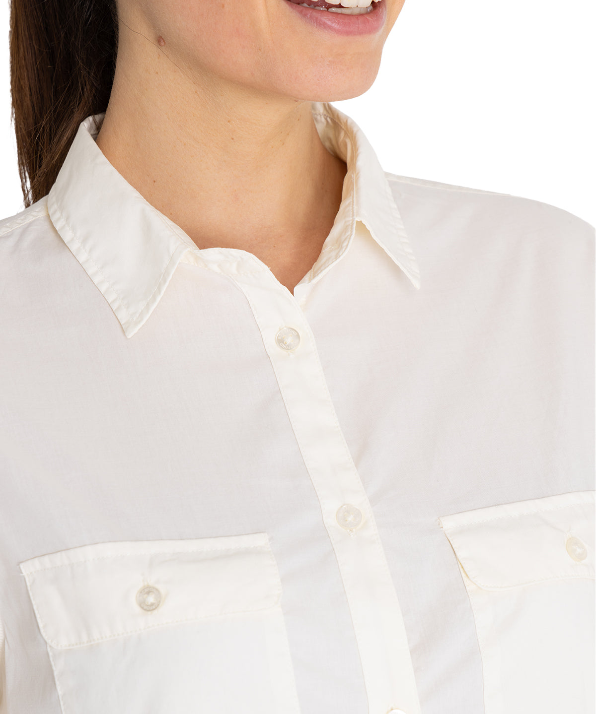 Blusa UPF Mujer Coop Crema Rockford