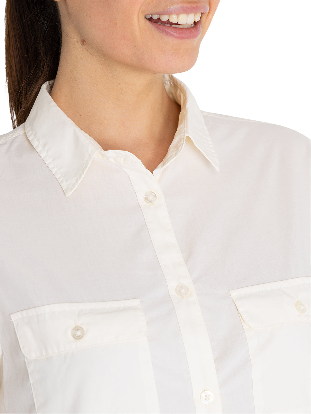 Blusa UPF Mujer Coop Crema Rockford