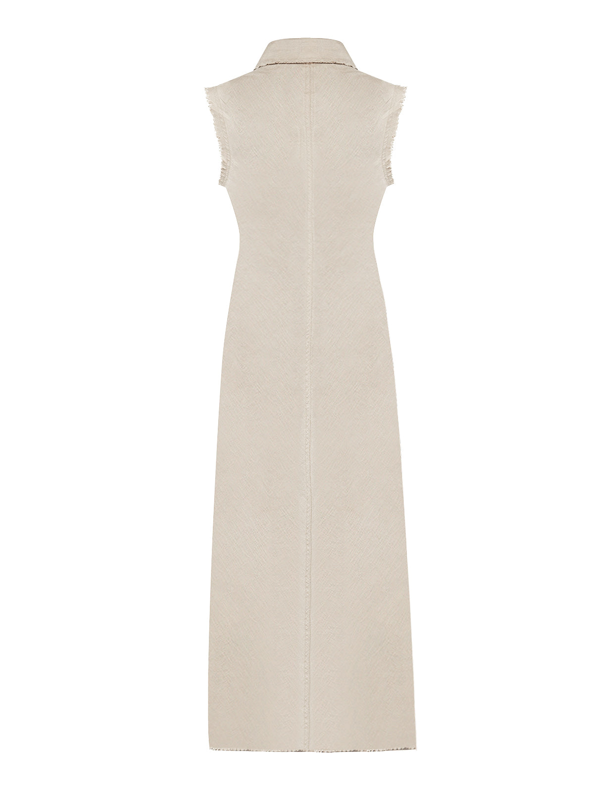 Vestido Lino Orgánico Mujer Moai Beige Rockford